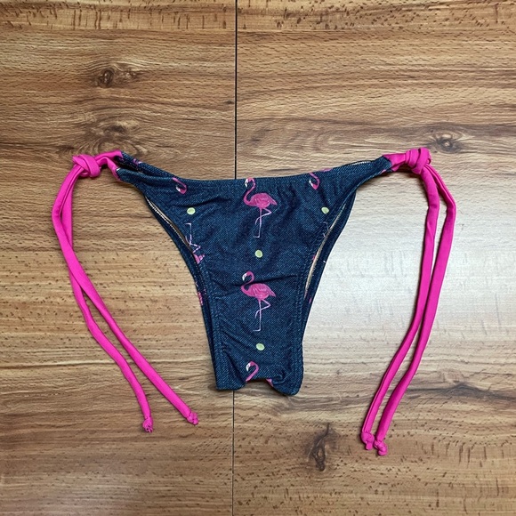 Flamingo Hot Pink Brazilian Bikini Bottom - Picture 1 of 4
